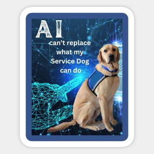 Service Dog vs AI Sticker